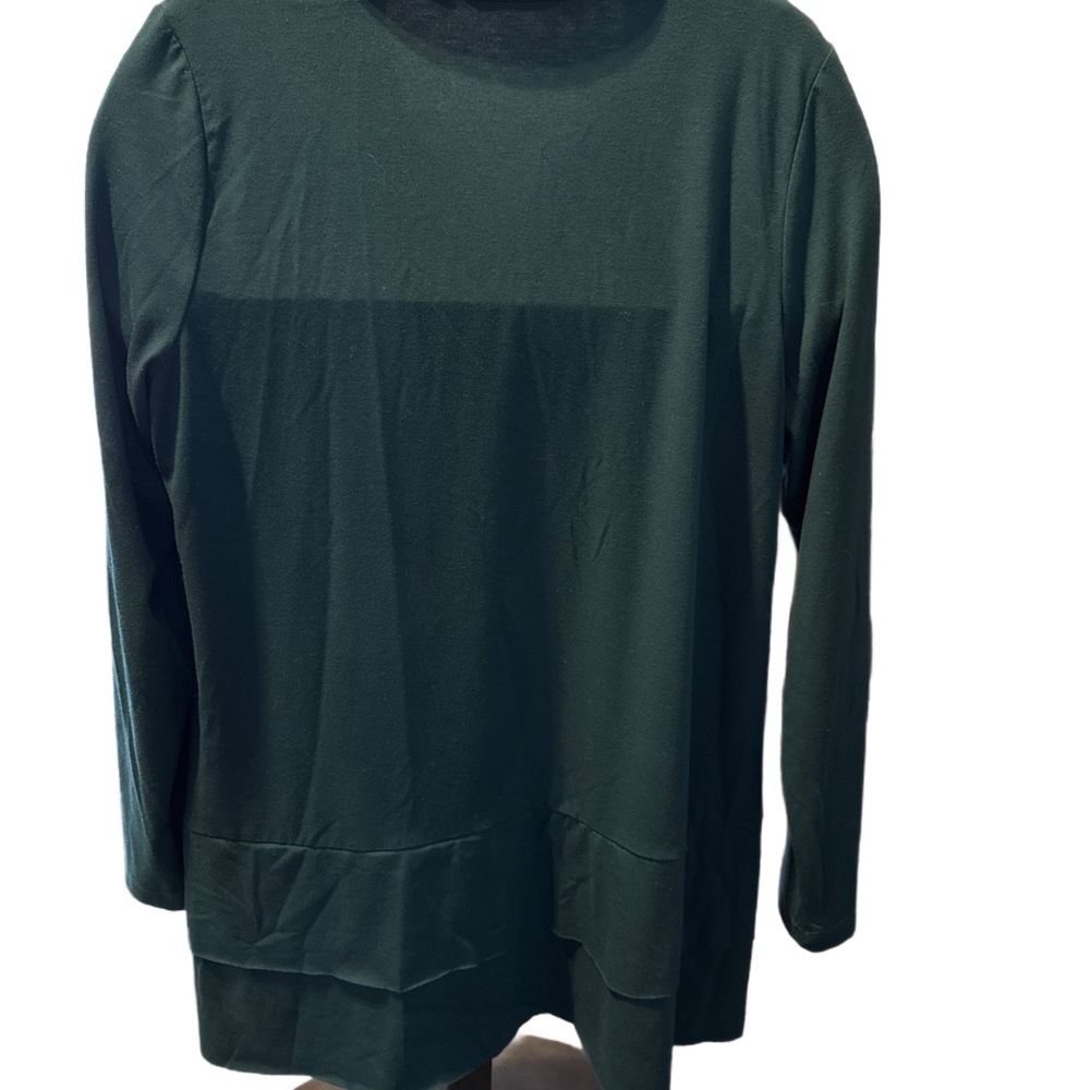 Soft Surroundings Teal Top 30” shoulder to hem PTP 21” w stretch - Picture 2 of 7